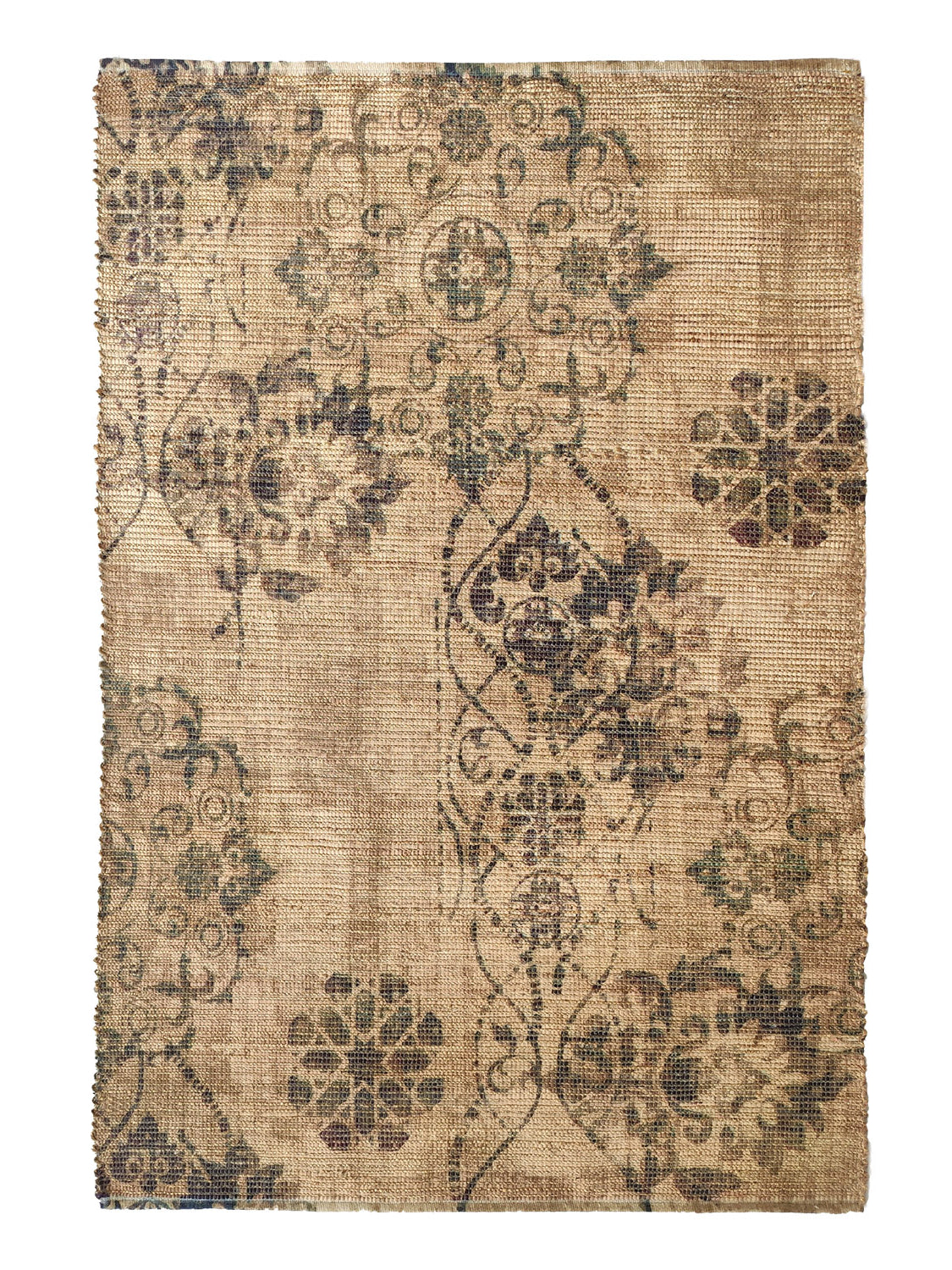 Add a fresh and modern touch to your decor with our Multi Color Floral Leaf Printed Rug, featuring a rich brown base