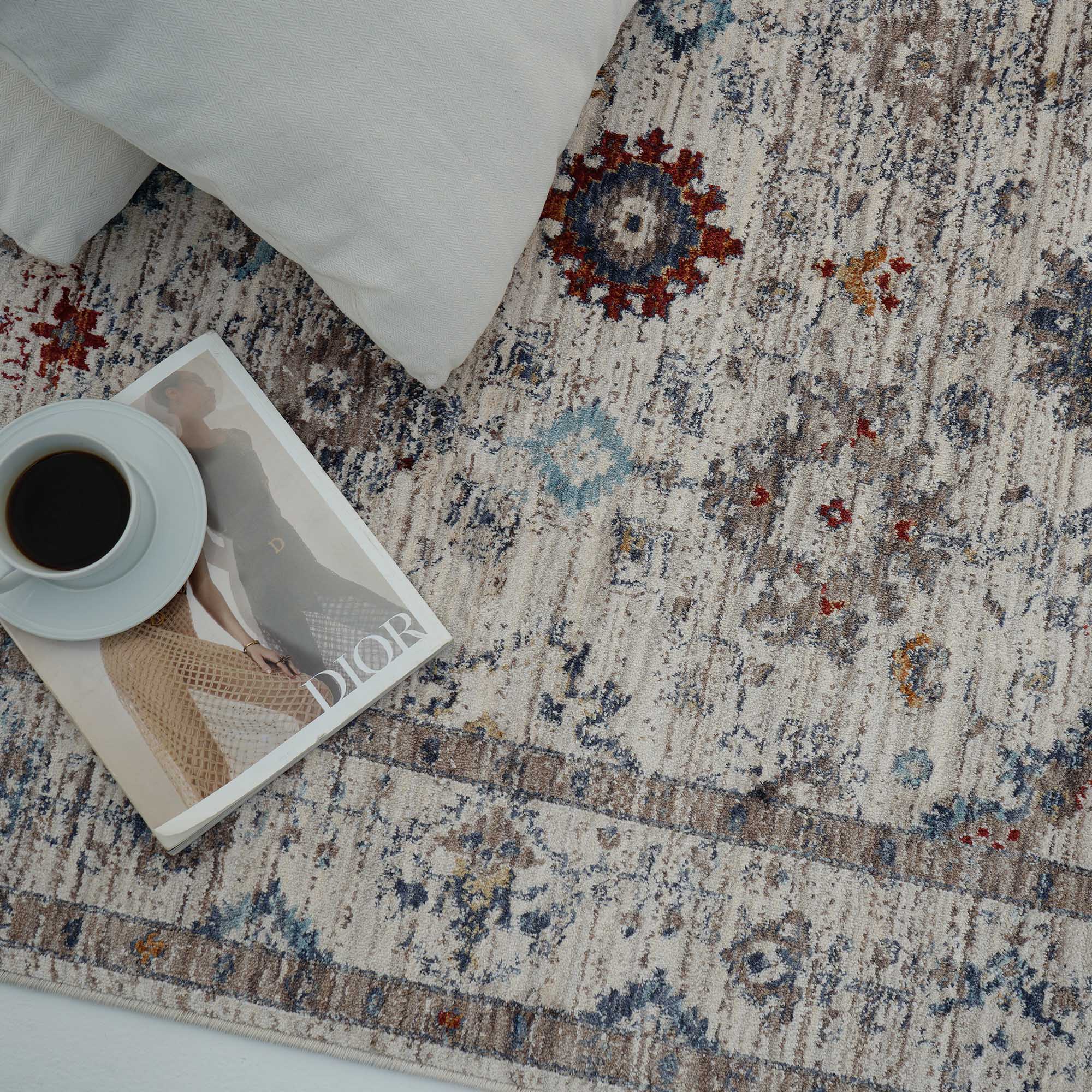 Cream Color Indoor Area Rug K655I MM-128