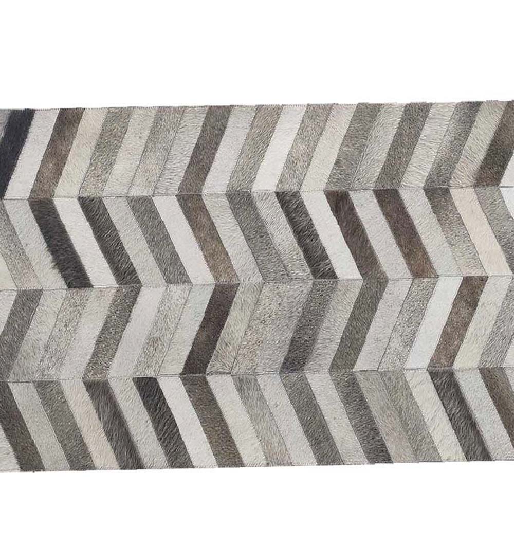 Leather Rug Multi Colored Geometry Pattern Area Rug LR-003