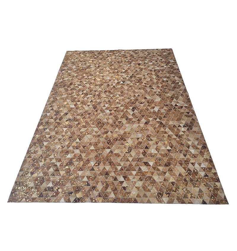 Handmade multi-colored leather runner rug LR-006 displayed in a hallway, highlighting geometric patterns, vibrant colors, and premium leather craftsmanship.