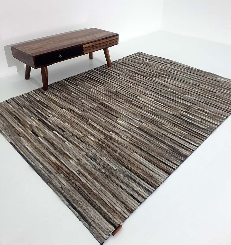Handmade Leather Runner Rug LR-013 | Multicolor Long Area Rug for Hallway, Bedroom & Home Decor
