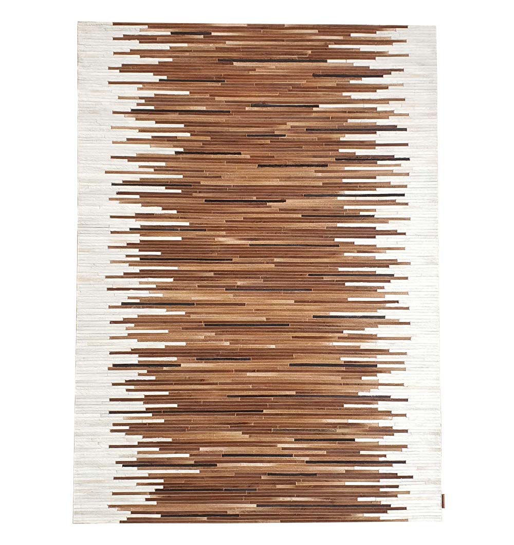 Handmade multicolor leather rug LR-014 for home decor featuring vibrant patchwork design and artisanal craftsmanship