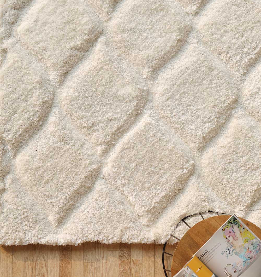 Extreme close-up of the fibers, showcasing the meticulous craftsmanship and dense pile texture.