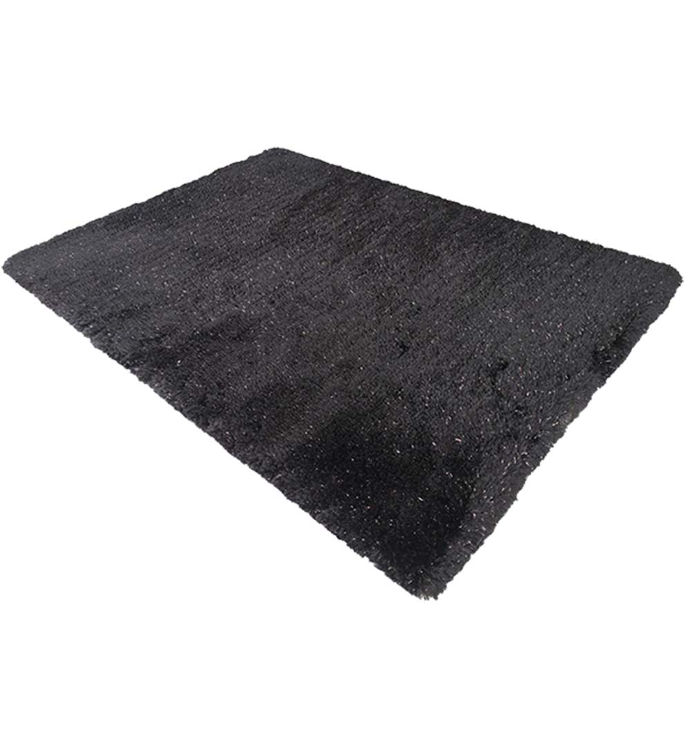 BLACK GLITTER Shaggy Rug For Home Decor MPV-07