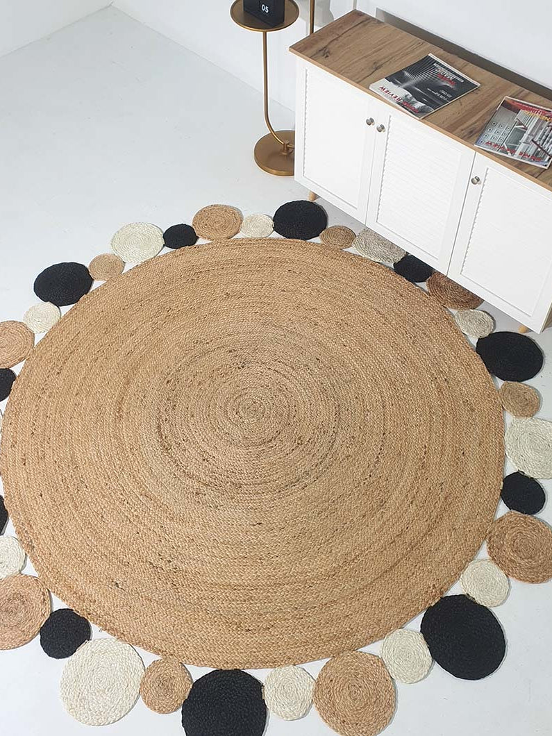 Jute Natural Rug Round Br-029