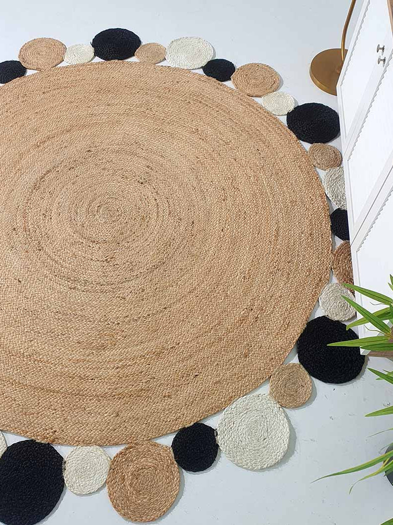 Jute Natural Rug Round Br-029