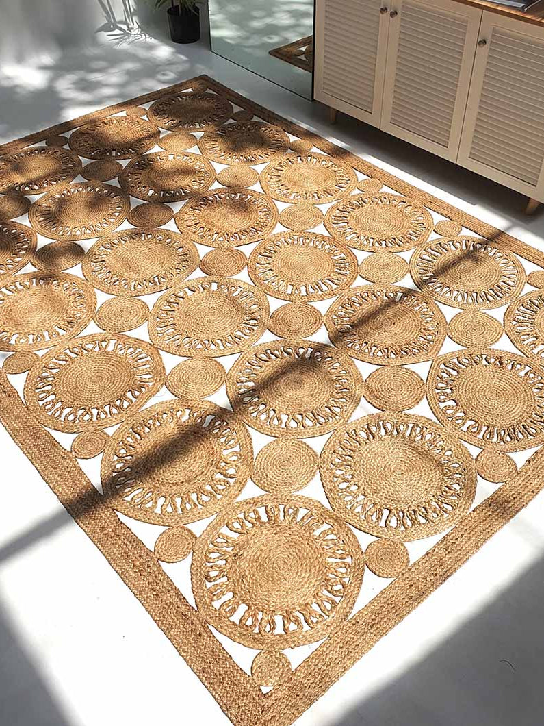 Natural Color Jute Rug For Home Decor BR-086