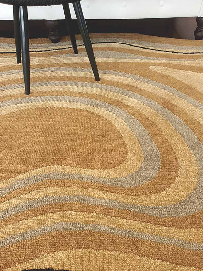 Curved Shaped Multi Colored Carpet CMN-08