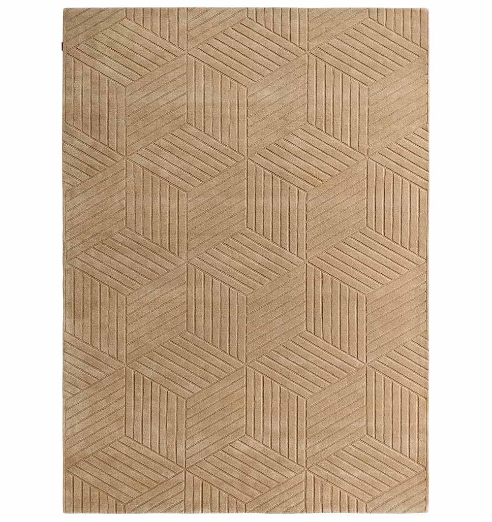 Hand Tufted Beige Wool & Cotton Carpet HTW-38