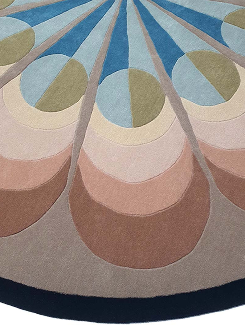 Round Handmade Carpet For Home Decor HTW-55