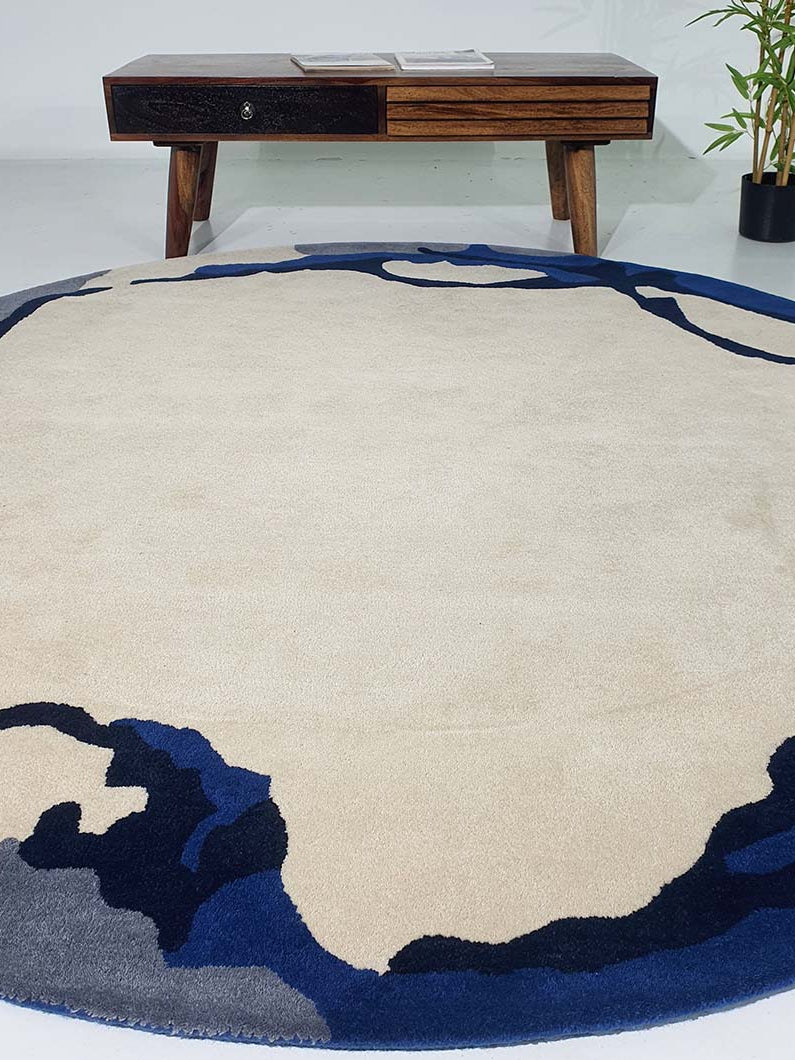 Round Handmade Hand Tufted Carpet HTW-64