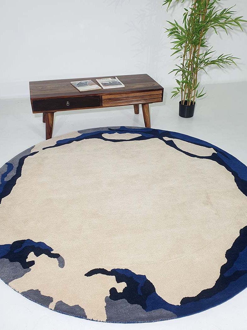Round Handmade Hand Tufted Carpet HTW-64