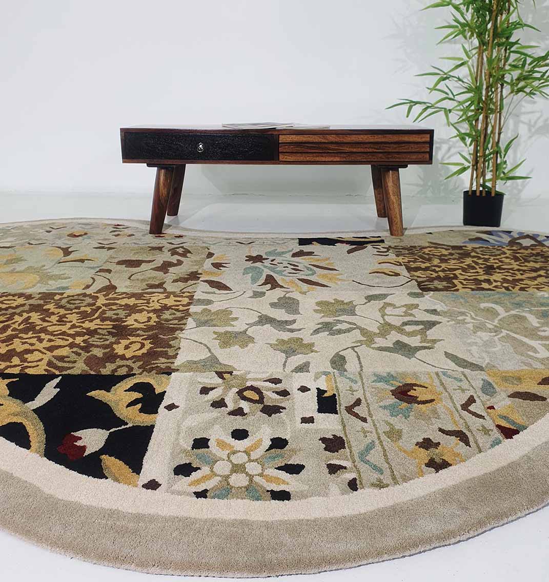 Modern unshaped handmade floor rug multi color 200X300cm HTW-74