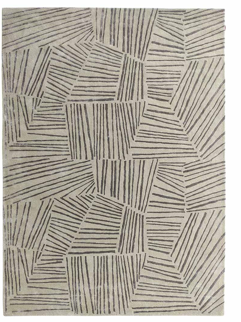 Grey & Light Grey Handmade Floor Rug HTWV-35