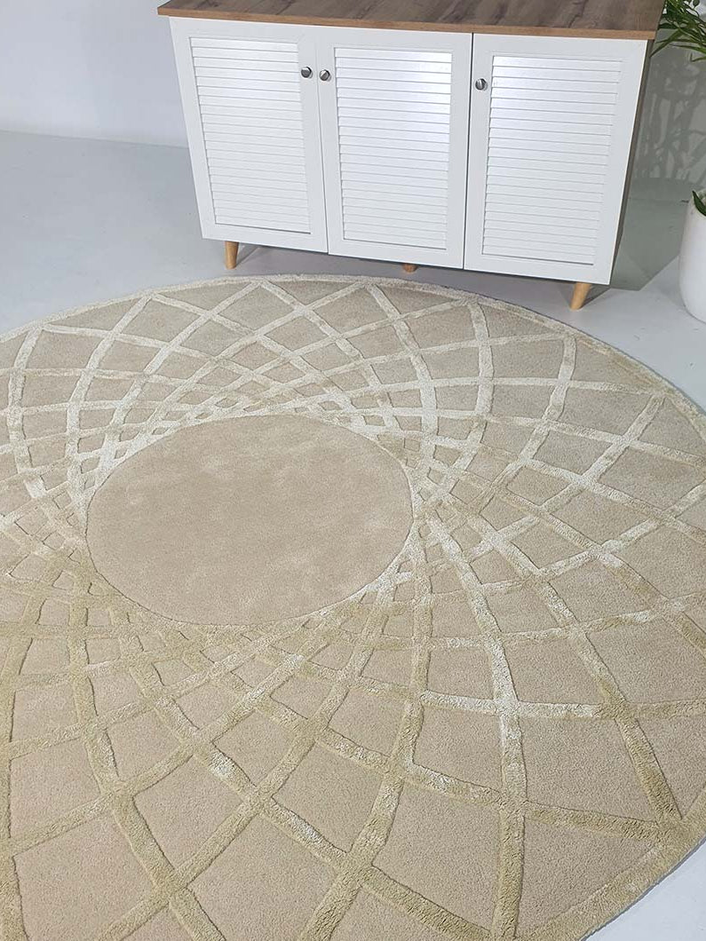 Round Handmade Hand-Tufted Carpet HTWV-61