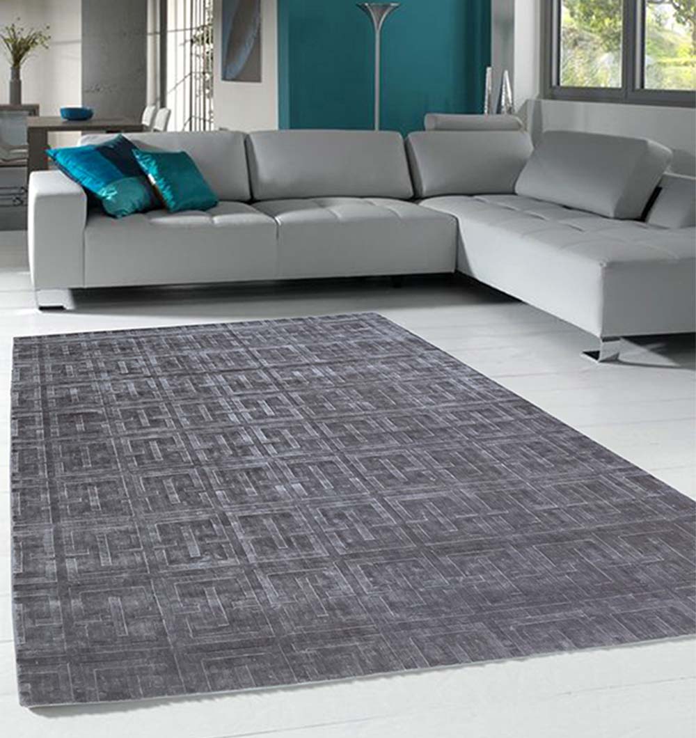 Grey Hand Made Silk Carpet Area rug 300X400 cm LKV-18