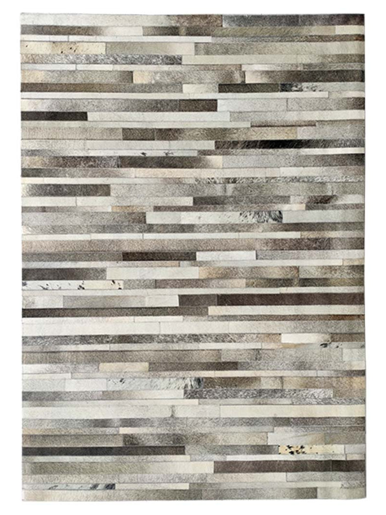 Greyish Tone Leather Rug, Hide Rug  Leather Carpet with Natural Beauty and Modern Design LR-004