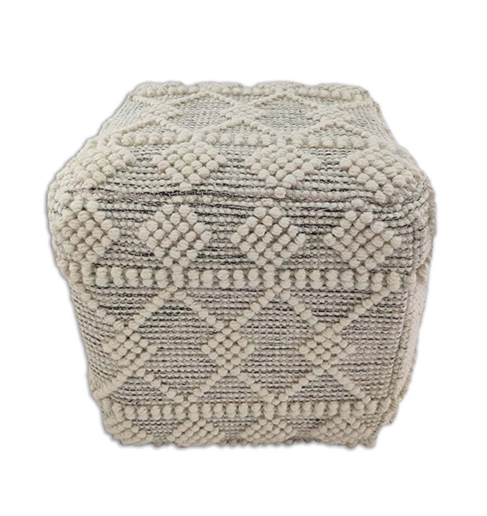 Woven Natural Pouf With Polystyrene Bag PF-013