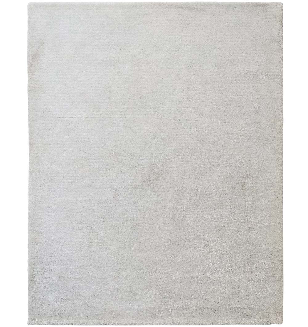 White Handmade Shaggy Rug For Home Decor SNR-01