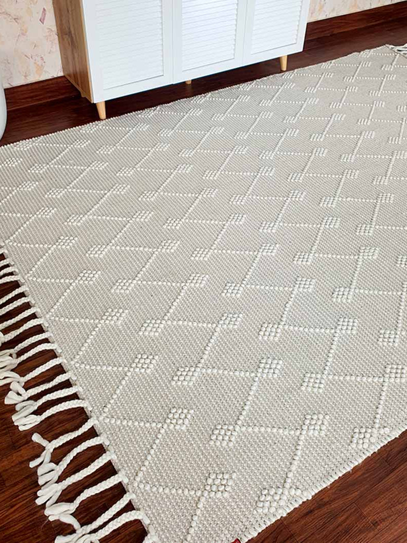 Designer Room Woven Rug Wool & Cotton Natural Color SRN-005