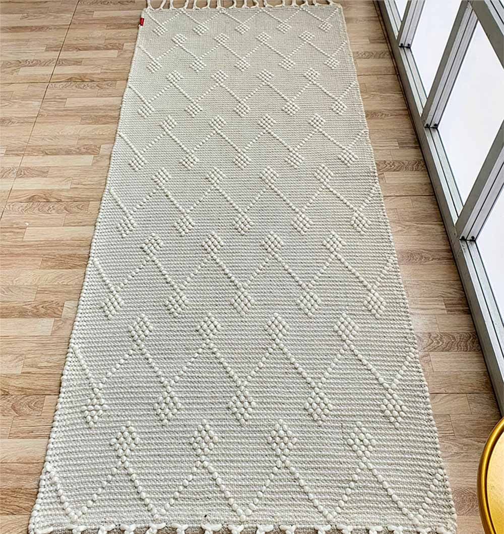 Designer Room Woven Rug Wool & Cotton Natural Color SRN-005