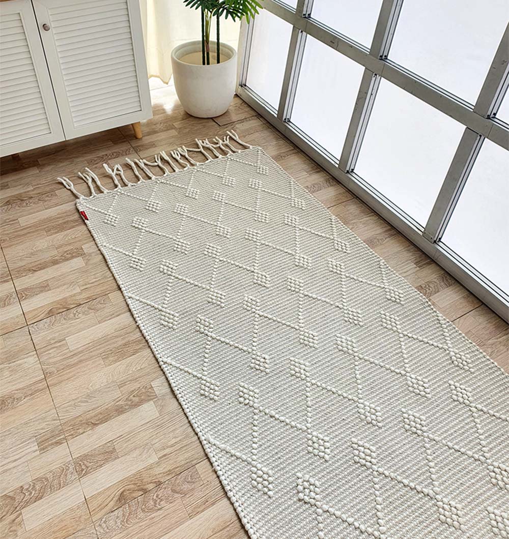 Designer Room Woven Rug Wool & Cotton Natural Color SRN-005