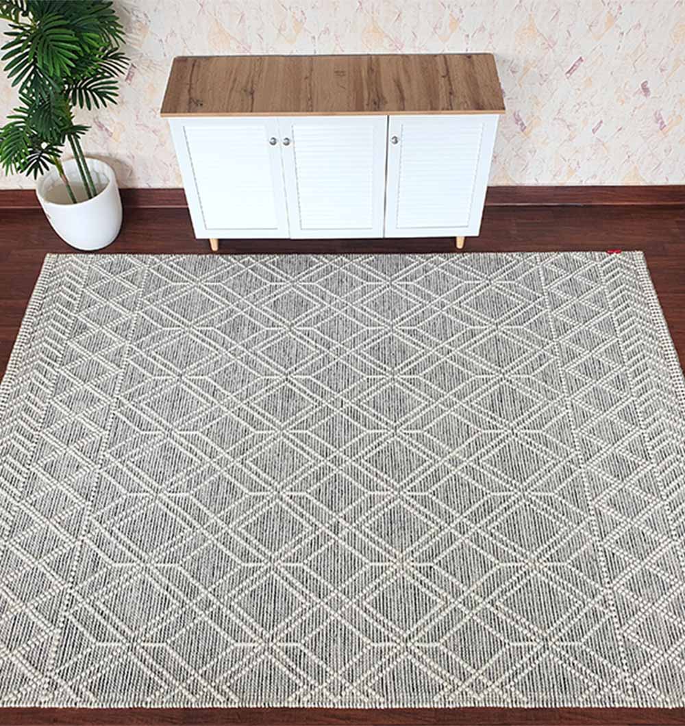 Wool & Cotton Living Room Woven Rug SRN-019