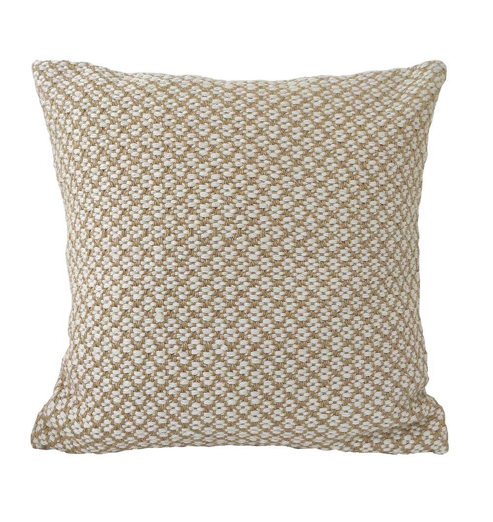 Woven Cushion Cream Color Soft Cushion With Insert CS-250