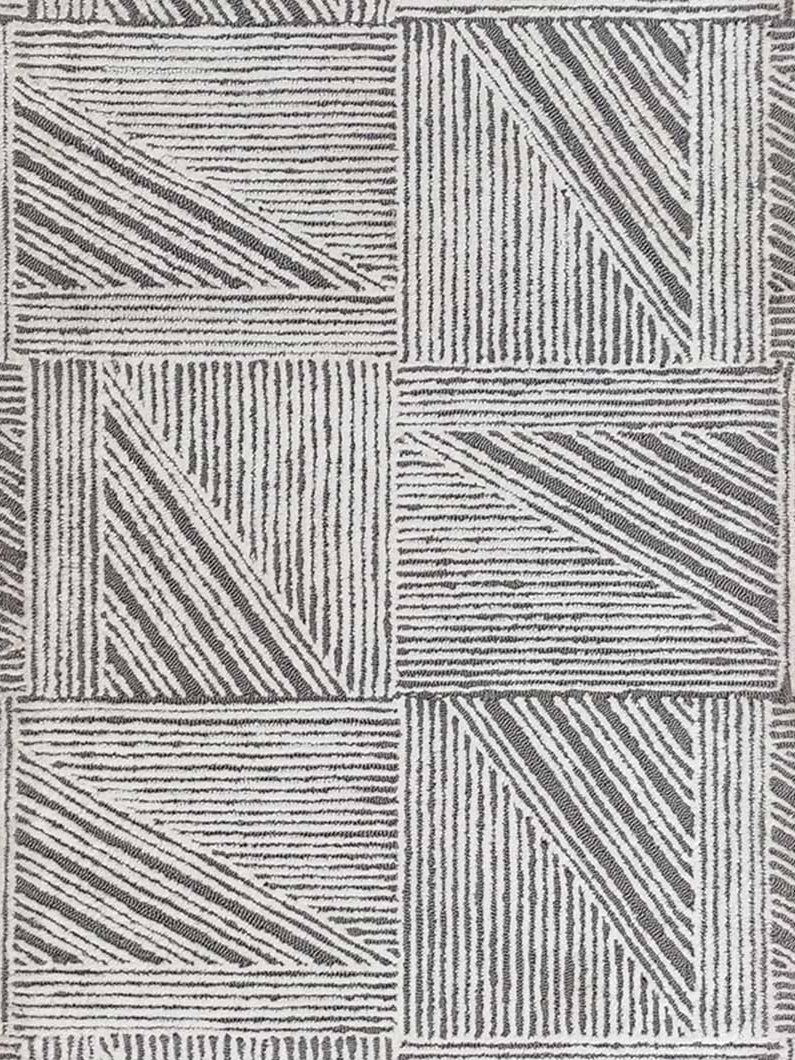 Stylish Grey and White Color Carpet HTP-05