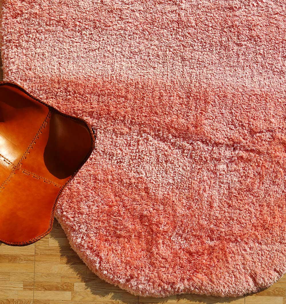 Angled view emphasizing the substantial pile height and expert handmade construction for lasting durability.