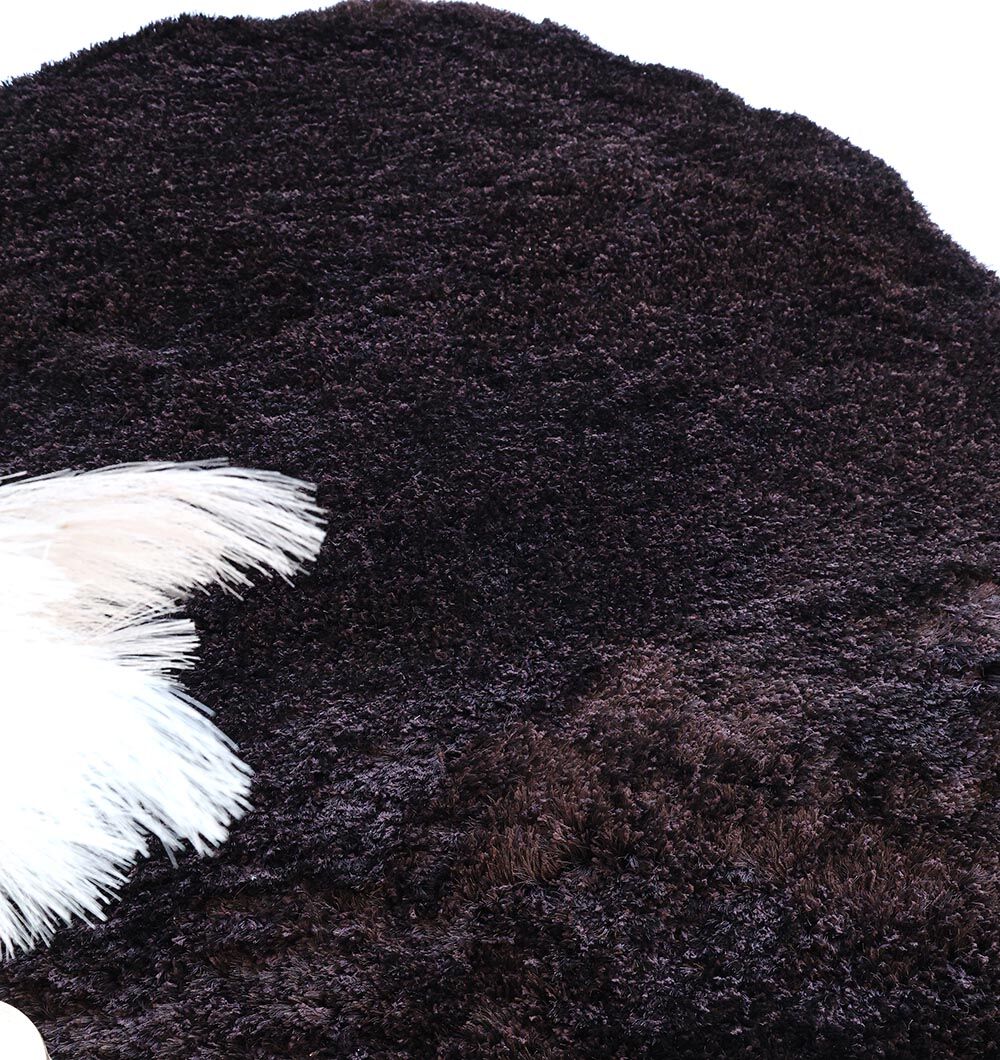Dark Brown High-Density Shaggy Rug - SG 028