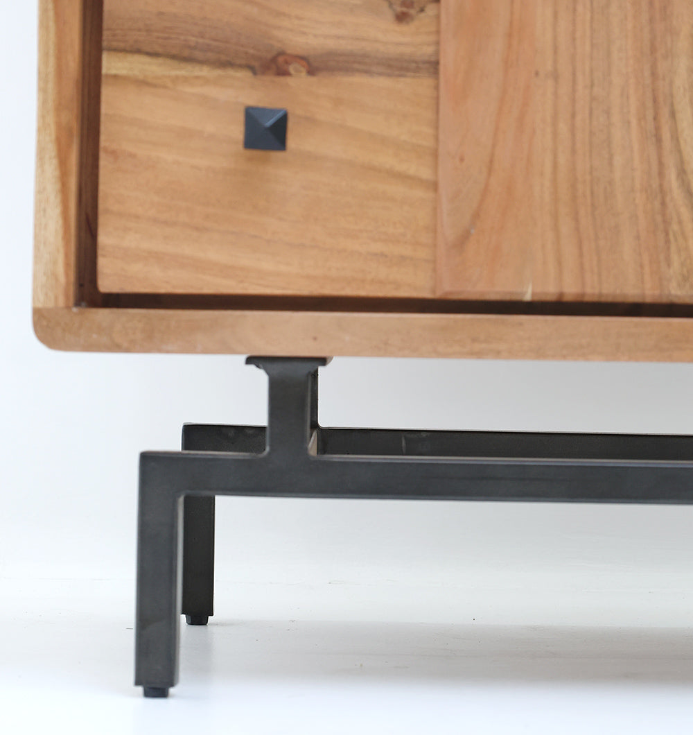 Natural Acacia Wood Drawer Cabinet – 4 Drawer Cabinet SLI-1043