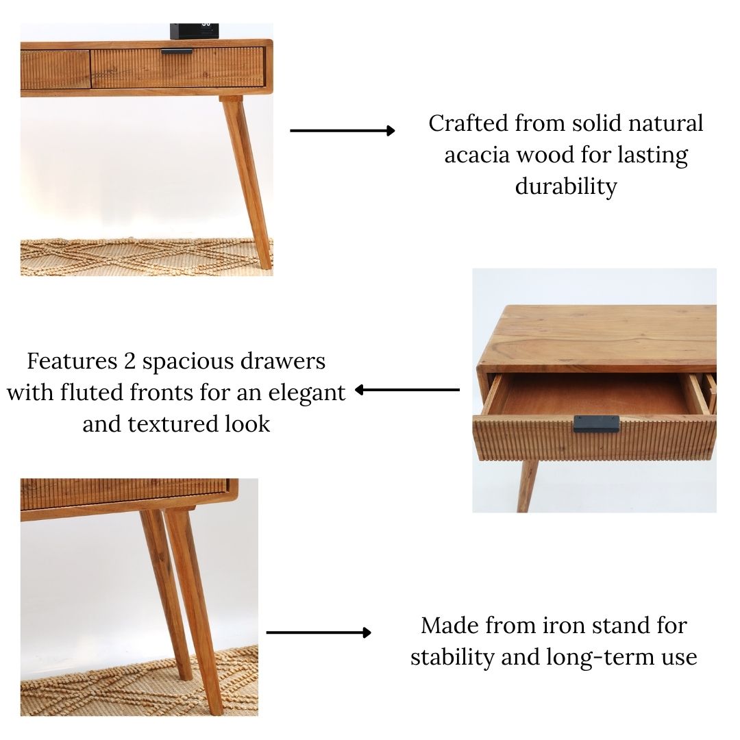 Wooden Natural Color Sideboard Cabinet with Storage – Solid Acacia SLI-1065