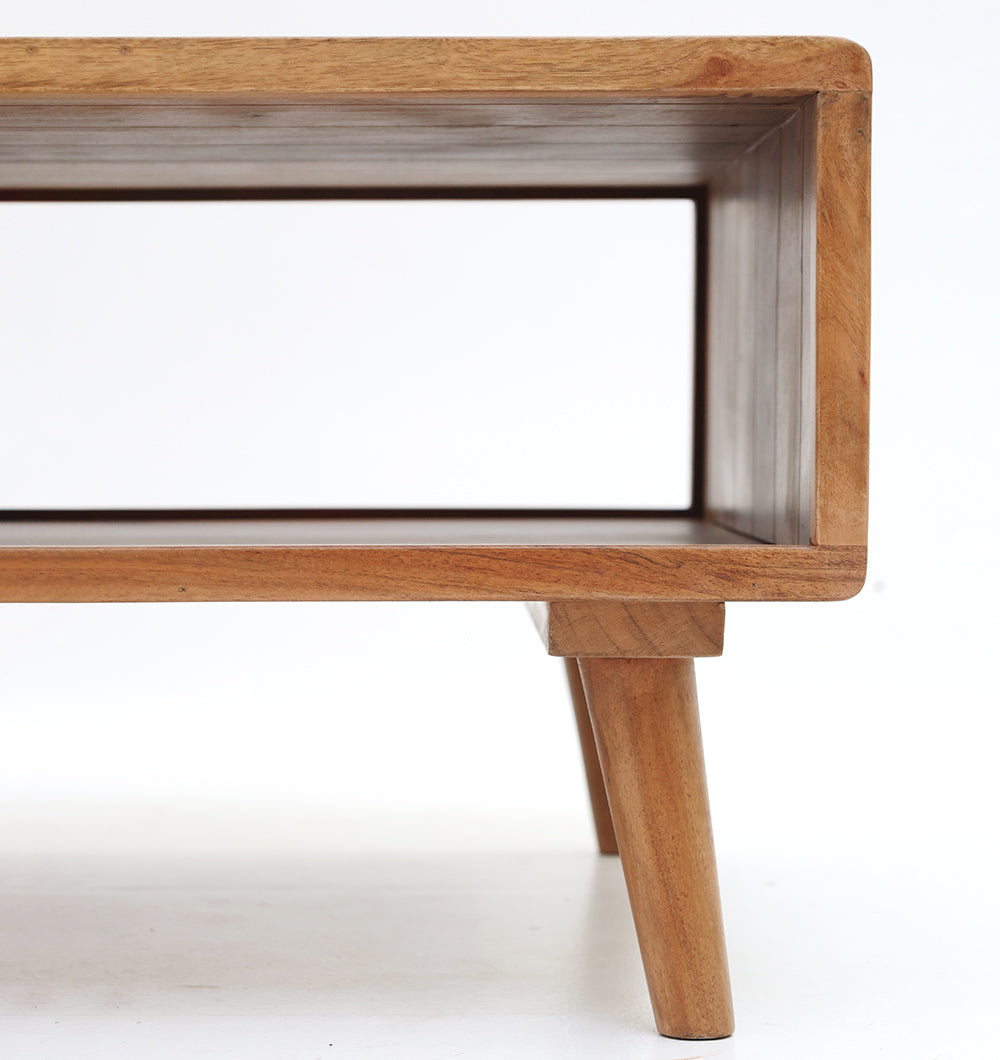 Modern Industrial Acacia Wood Sideboard with Black Metal Base SLI-1067