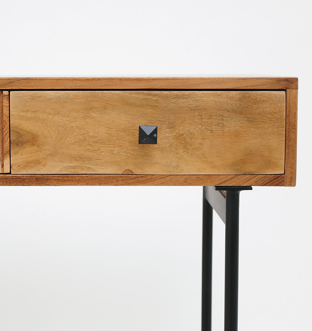 Wooden Sideboard Cabinet – Solid Acacia & Metal Base SLI-1081