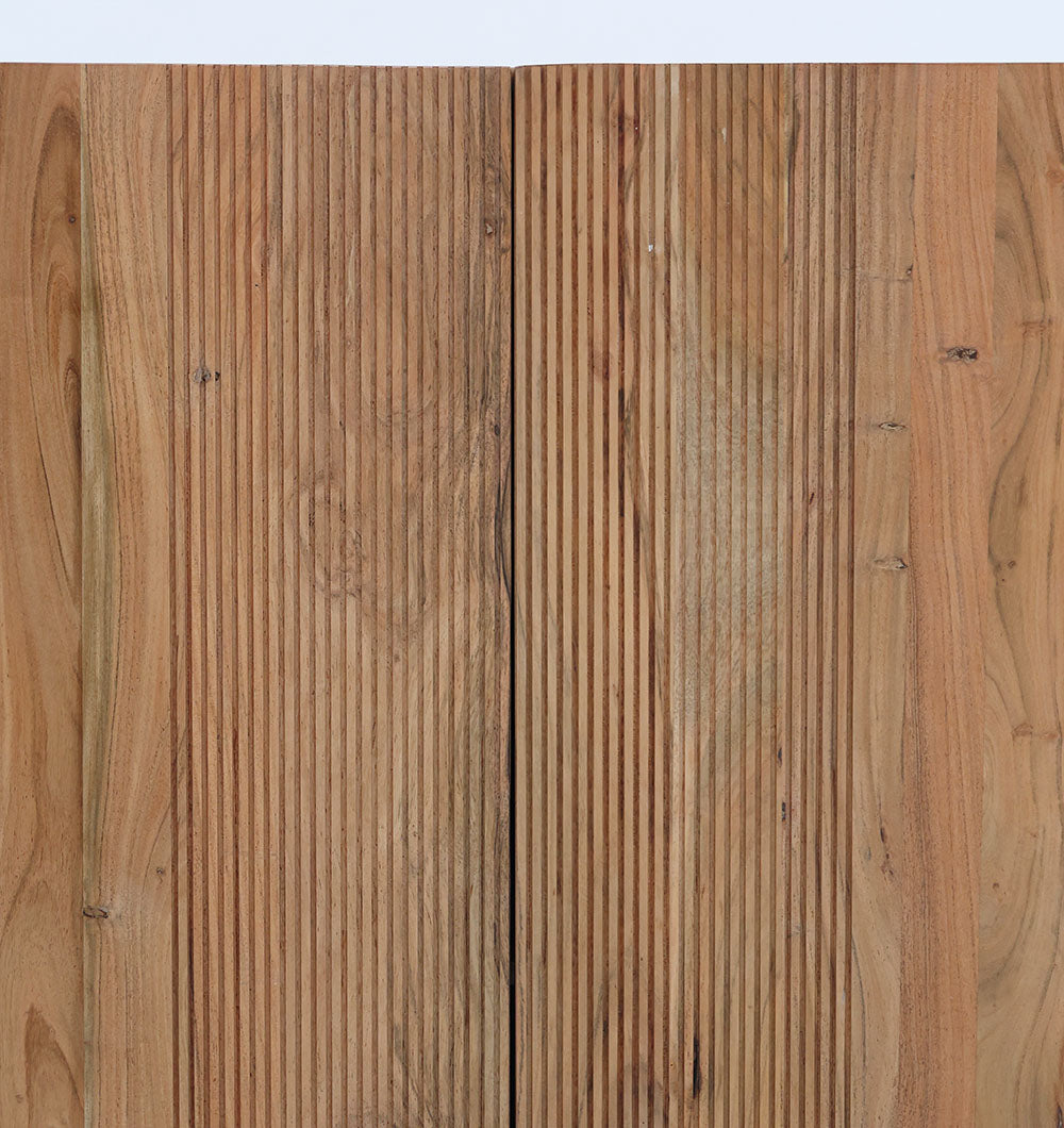 Natural Acacia Wood Sideboard Cabinet Almirah SLI-1085