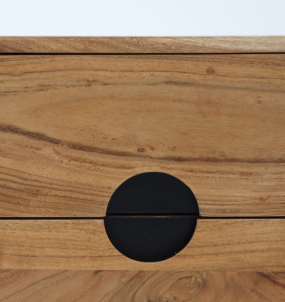 Solid Acacia Wood Sideboard Cabinet – 2 Drawer Storage Unit
