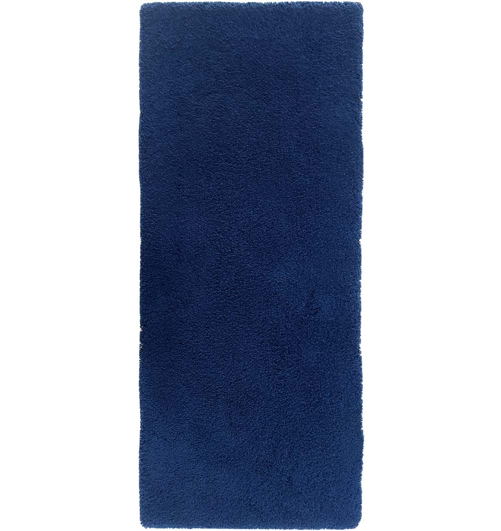 Rectangular navy blue shaggy rug, a versatile and stylish piece seamlessly blending into any home decor.