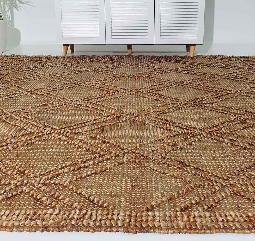 Floor Woven Living Room Rug Natural Color Rectangle Shape SR-019