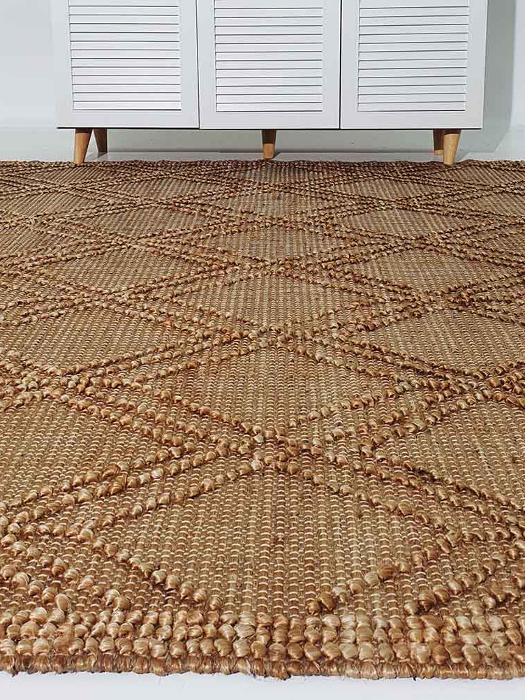 Floor Woven Living Room Rug Natural Color Rectangle Shape SR-019