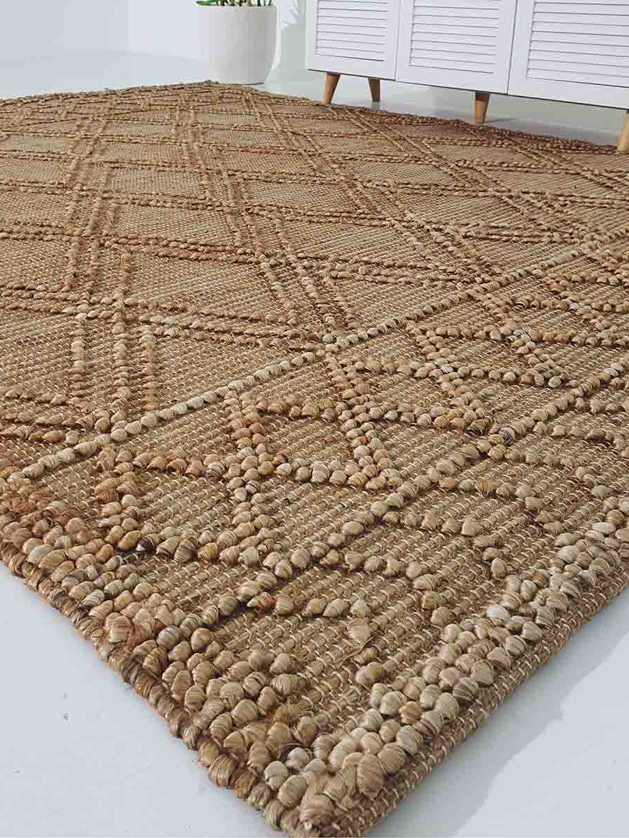 Floor Woven Living Room Rug Natural Color Rectangle Shape SR-019