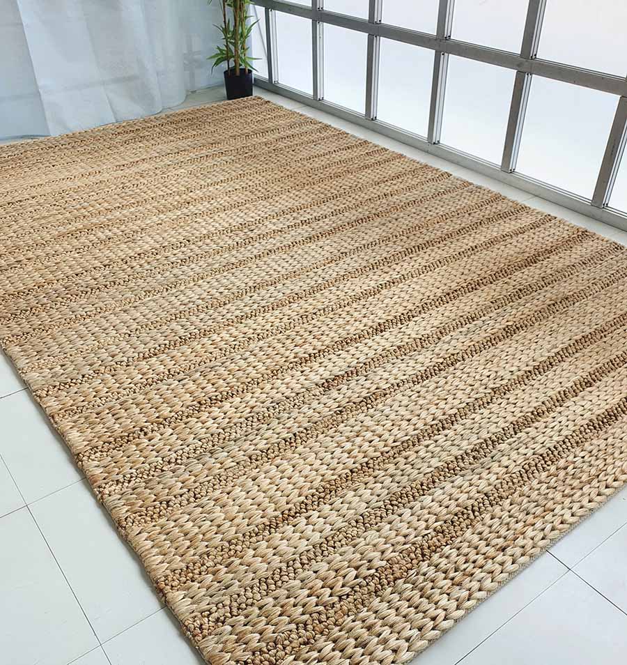 Natural Color Hand Woven Jute & Cotton Rug SR-043