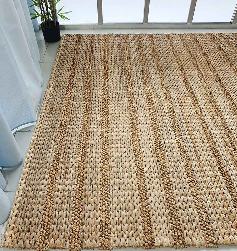 Natural Color Hand Woven Jute & Cotton Rug SR-043