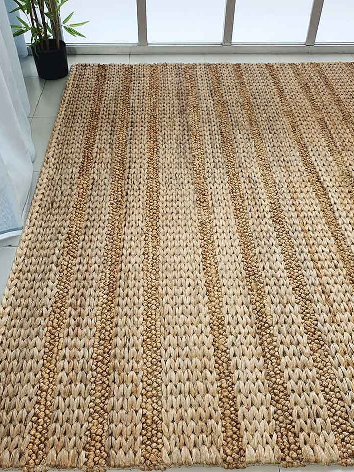 Natural Color Hand Woven Jute & Cotton Rug SR-043