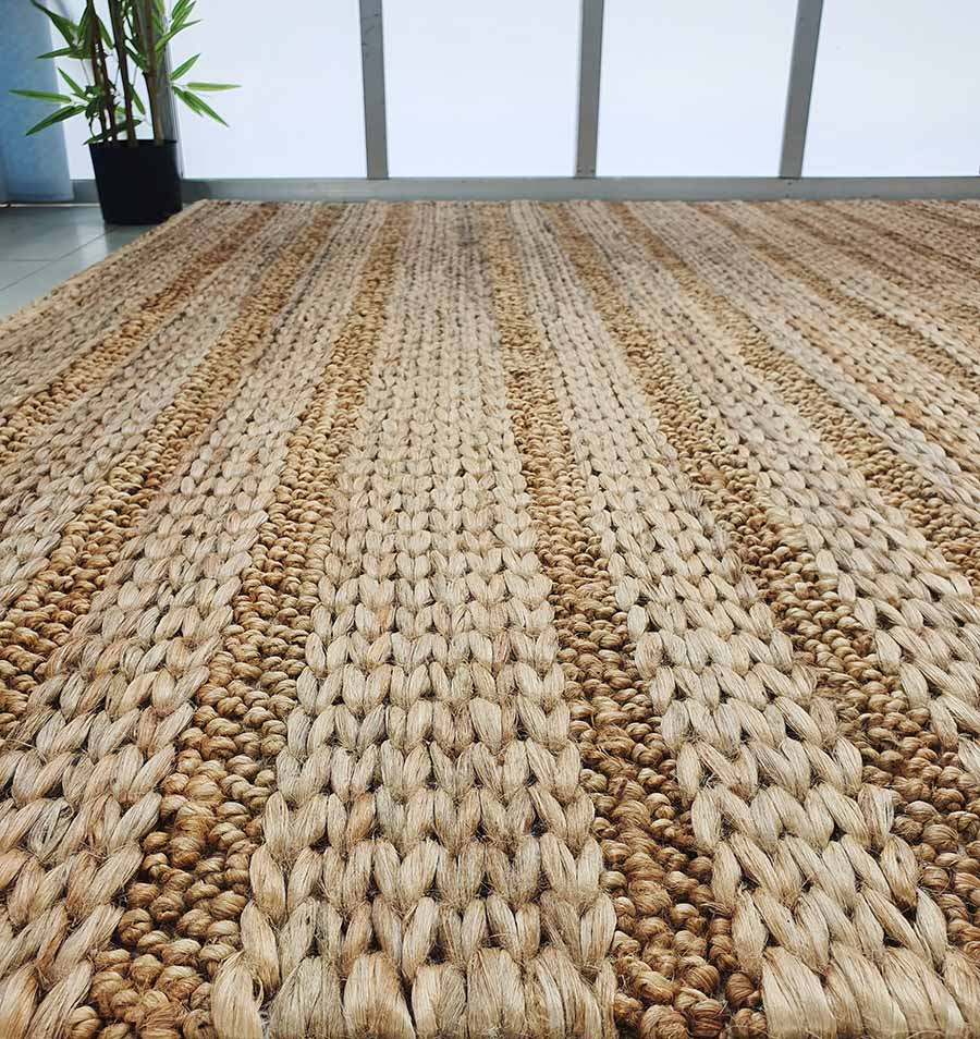 Natural Color Hand Woven Jute & Cotton Rug SR-043