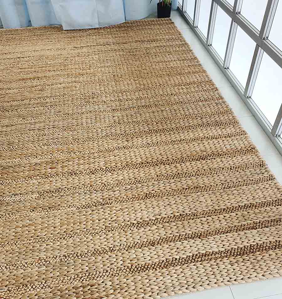 Natural Color Hand Woven Jute & Cotton Rug SR-043