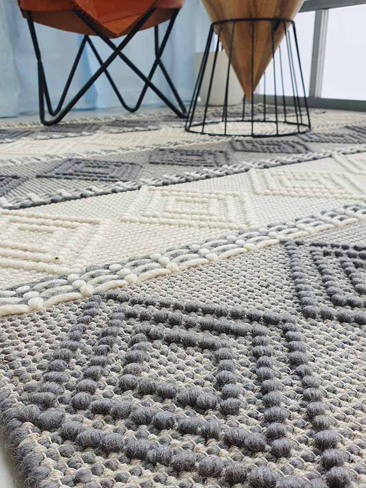 Natural Color Rectangle Woven Rug For Bedroom SRN-003