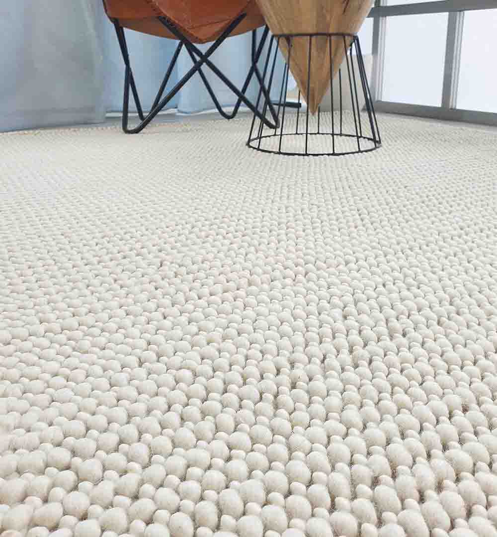 Natural White Color Woven Rug For Home Decor SRN-026