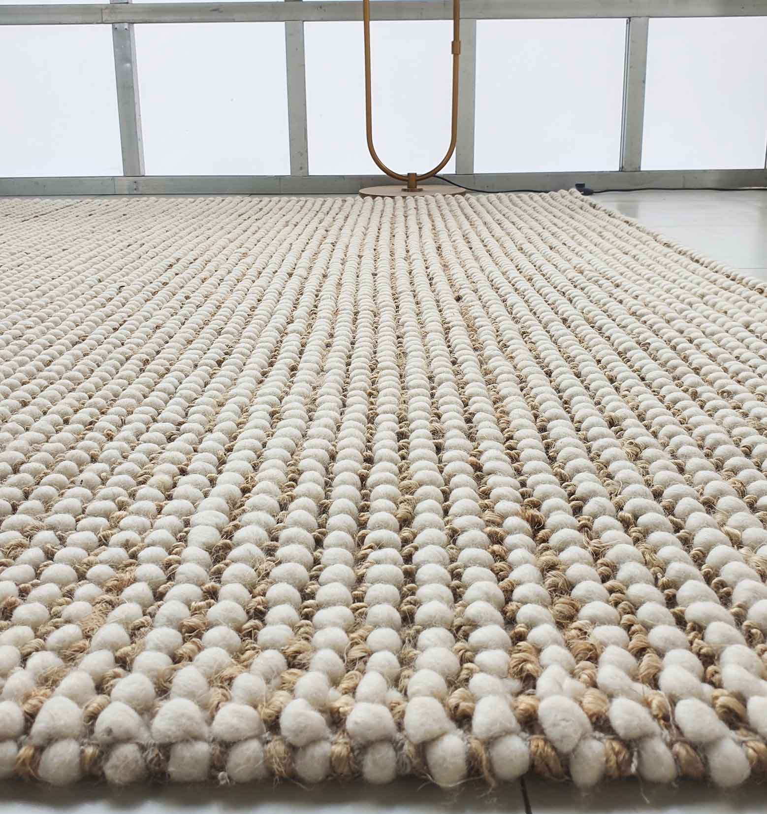 Natural White Woven Rug For Home Decore. SRN-027