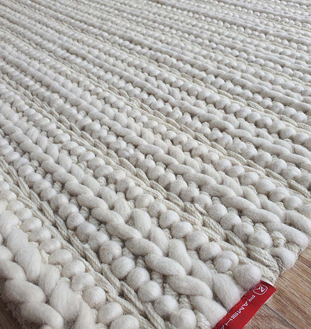 Natural White Woven Rug For Home Decore SRN-028